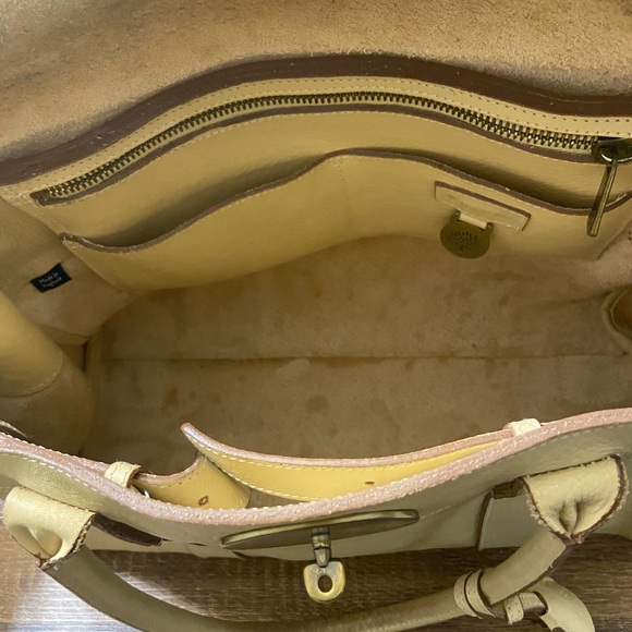 Authentic Mulberry Bayswater beige pebbled leather padlock flap hand tote bag - Picture 11 of 16